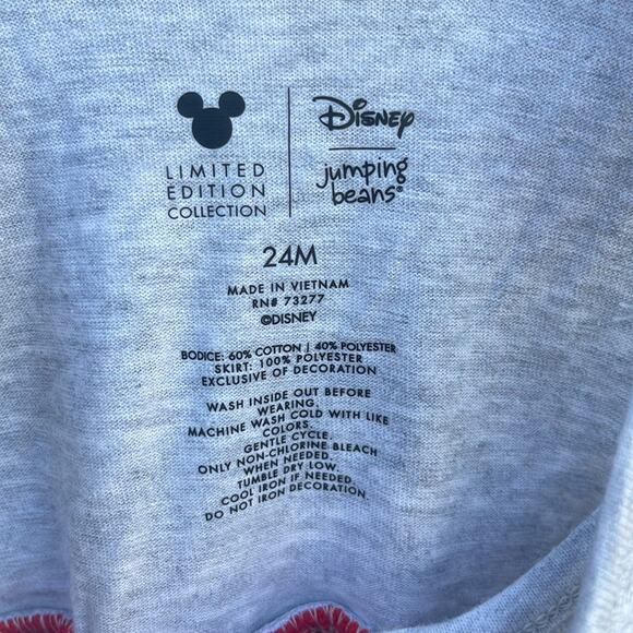 Disney x Jumping Beans Minnie Mouse tutu dress red gray blue size 24 months NEW - Picture 3 of 5